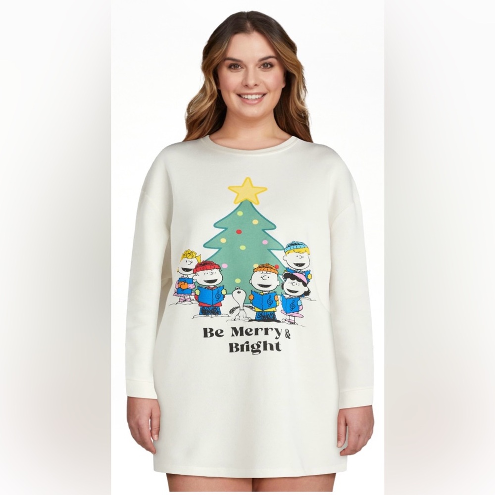 Plus size 2X Peanuts Sleepwear with Colorful Characters